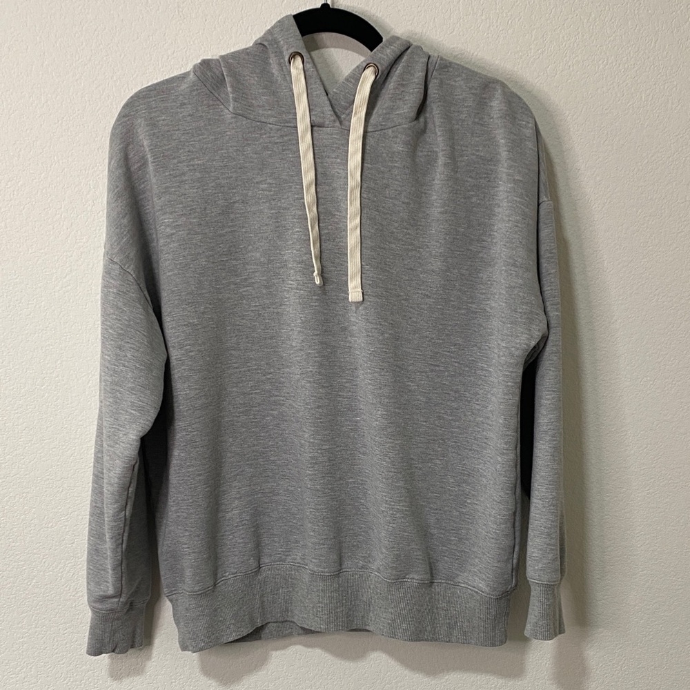 Gray Hoodie Sweatshirt with Drawstring Front Medium - Picture 1 of 5